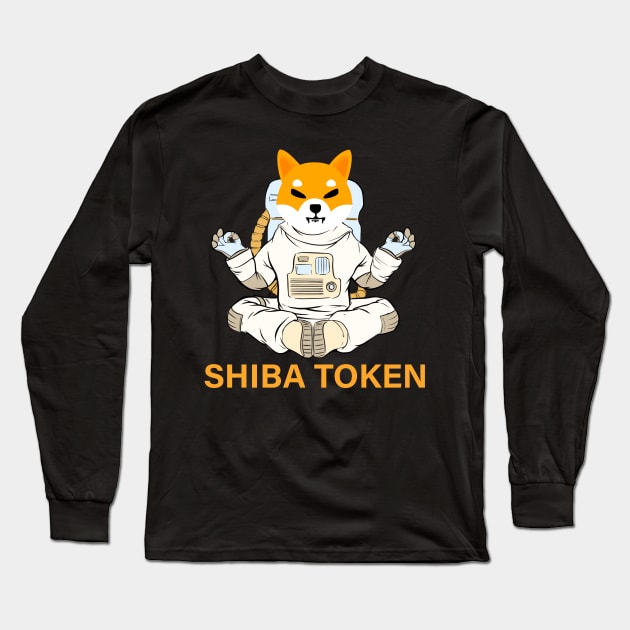 Shiba inu token coin Crypto coin Crytopcurrency Long Sleeve T-Shirt by JayD World